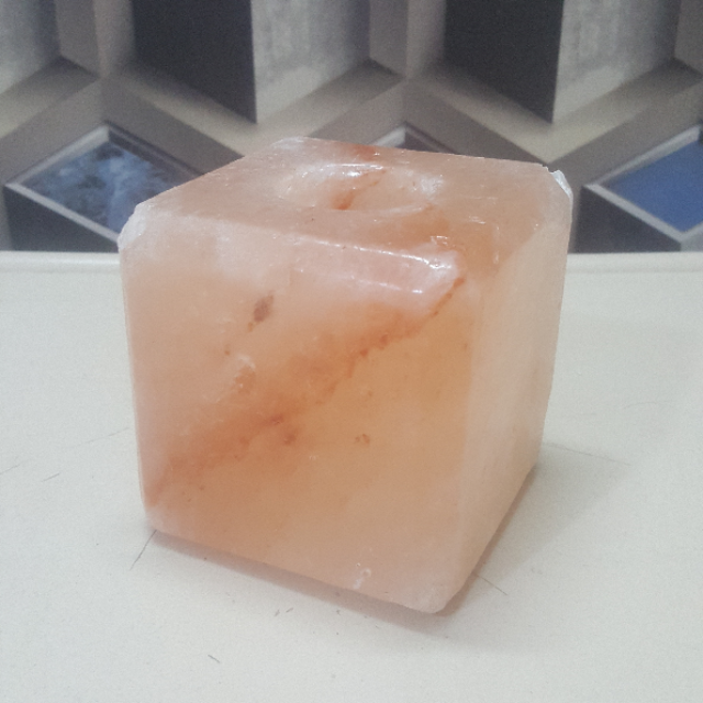 himalayan cube candle holder